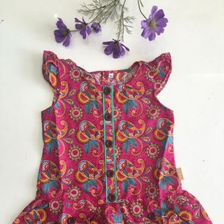 Đầm tay con đại 2 túi