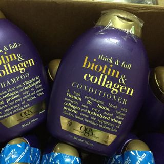 Dầu gội xả ogx biotincollagen