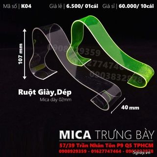 ruột trưng giày dép đa năng mica phú dũng size lớn 4cm trắng