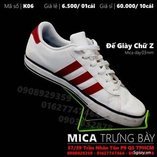 Đế trưng giày đa năng mica phú dũng kiểu chữ z đenxanhcamtrắng trong