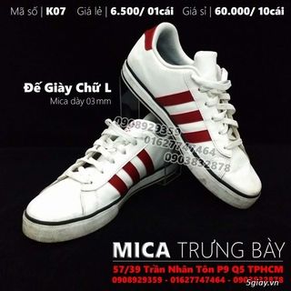 Đế trưng giày dép mica chữ l