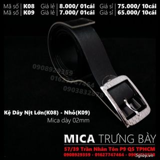 Kệ mica trưng bày dây nịch