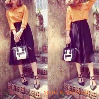 Sơ mi tay cách tân tay lỡ chích ly - nắp túi kiểu