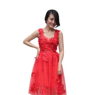 Váy thuê ren đỏ