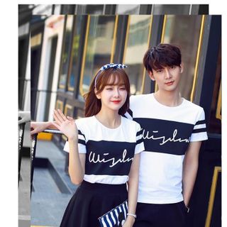 Áo đôi ngày mới trắng đen