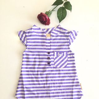 Áo sơ mi sọc form dài
