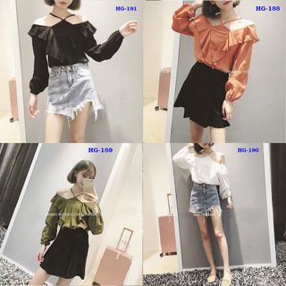 Áo dây yếm trễ vai 4 màu