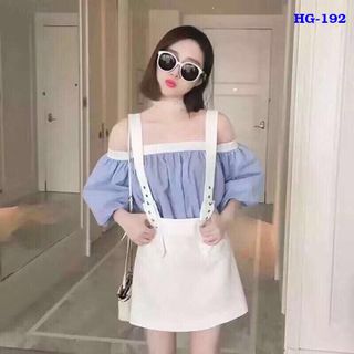 Sét váy kèm áo trễ vai