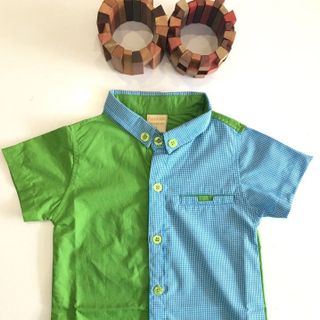 Áo sơ mi phối màu và bi