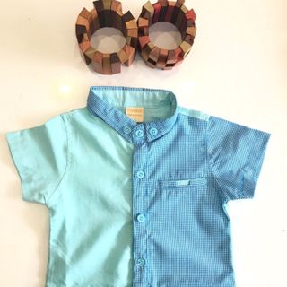 Áo sơ mi phối màu và bi