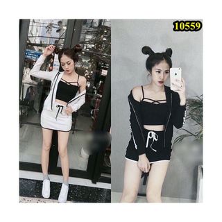 Set combo 3 mon ao vay khoac hang thiet ke