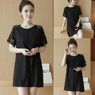 Đầm suông phối ren