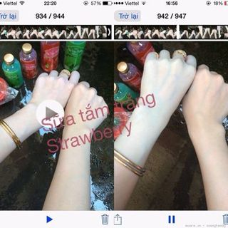 Sữa tắm trắng hạt massage