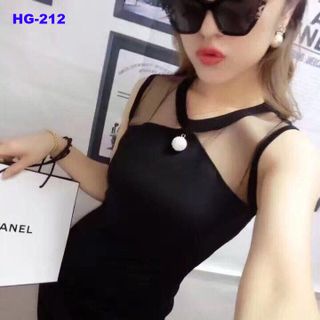 Đầm lưới phối ngọc trai