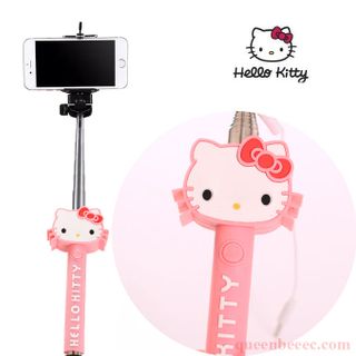 Gậy chụp hình tự sướng hello kitty nút bấm trên thân cho iphone samsung htc oppo