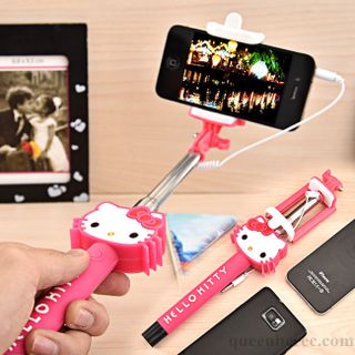Gậy chụp hình tự sướng hello kitty nút bấm trên thân cho iphone samsung htc oppo