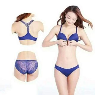 Bộ đồ lót cài trước pha ren