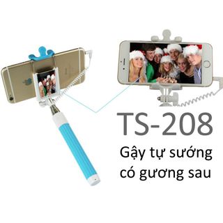 Gậy tự sướng chụp hình camera sau có gương chiếu hậu
