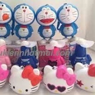 Quạt 3 cách hello kitty và đô rê mon giá sỉ