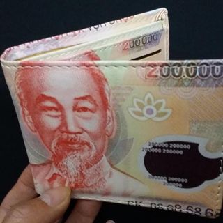 Bóp da in hình đô la200k500k