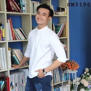 Áo sơ mi nam trơn tay dài
