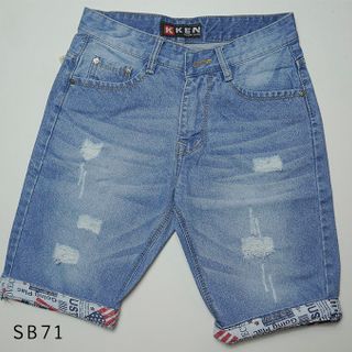 Quần short jean nam