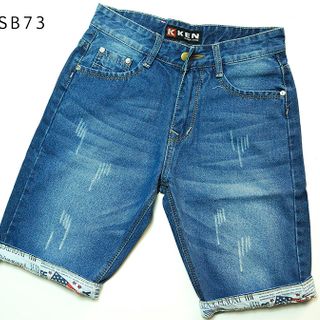 Quần short jean nam