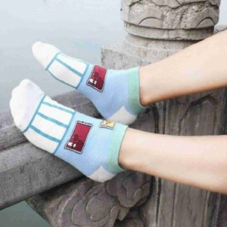 Vớ ngắn cổ nữ hình họa tiết đẹp