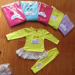 Bộ thu cottog cho bé gái