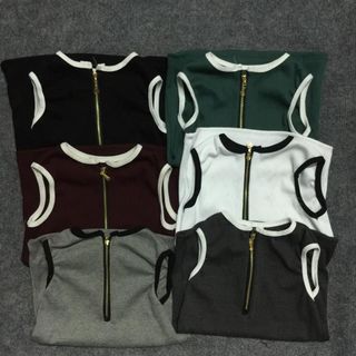 Áo thun gân dây kéo sỉ 28k
