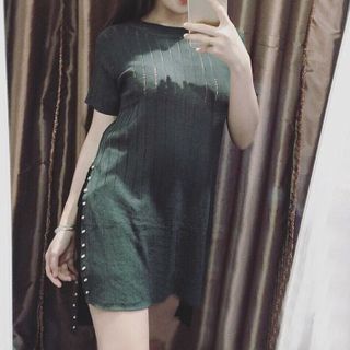 Áo len đinh tà cao thấp