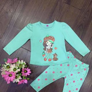 Bộ hình cô gái 100 cotton co giãn 4c
