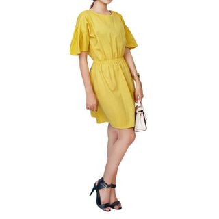 Đầm nhún eo tay cách điệu sang trọng 30660