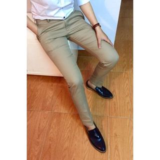 Quần kaki ống côn hàn quốc