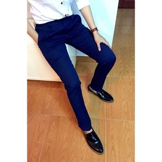 Quần kaki ống côn hàn quốc