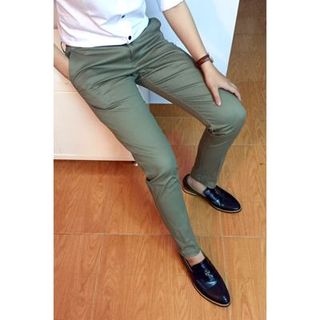 Quần kaki ống côn hàn quốc