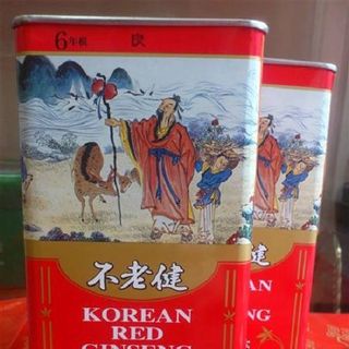 Hồng sâm 6 tuổi nguyên củ khô daedong hàn quốc hộp thiếc 150g