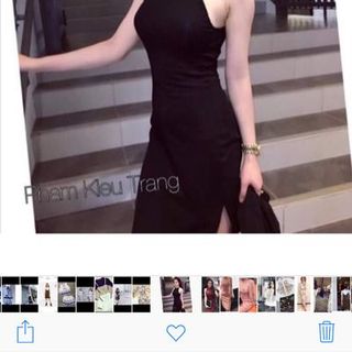 Đầm body cổ yếm