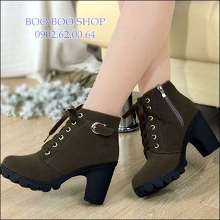 Giày bốt dây kéo hàng đẹp có 3 màu g009
