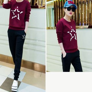 Set bộ thu đông họa tiết ngôi sao