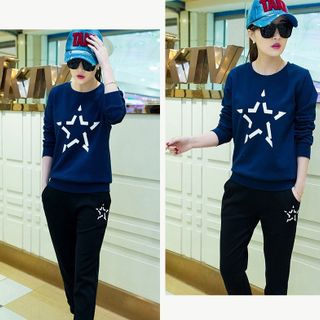 Set bộ thu đông họa tiết ngôi sao