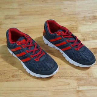 Giày adidas classic xám ánh kim ̣c đỏ