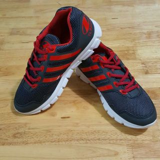 Giày adidas classic xám ánh kim ̣c đỏ