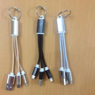 Cáp móc khóa 2 đầu chân iphone và chân micro