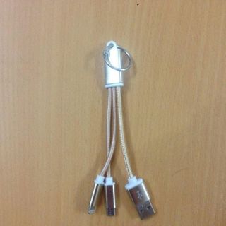 Cáp móc khóa 2 đầu chân iphone và chân micro
