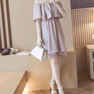 Đầm trễ vai bèo 2 dây