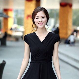 Đầm xòe linda nhúng eo