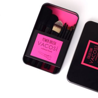 Bộ cọ trang điểm hộp sắt 8 cây vacosi