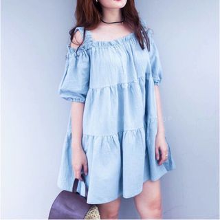 Đầm suông 3 tầng