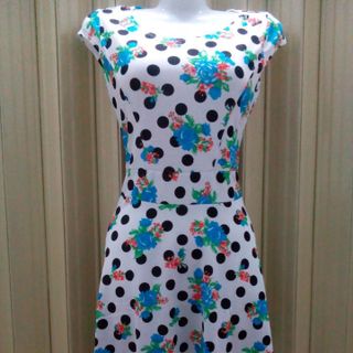Đầm hoa chấm bi hl78